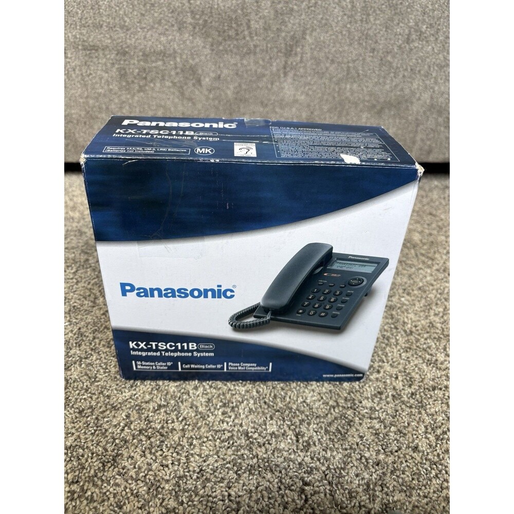 Panasonic KX-TSC11B Corded Phone with Caller ID, Black